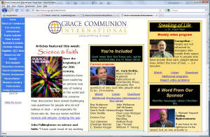 screenshot of our home page